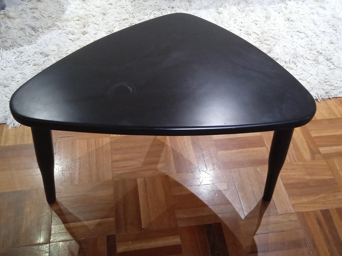 Mesa de apoio em MDF Preto 37 cm x 60 cm x 40 cm