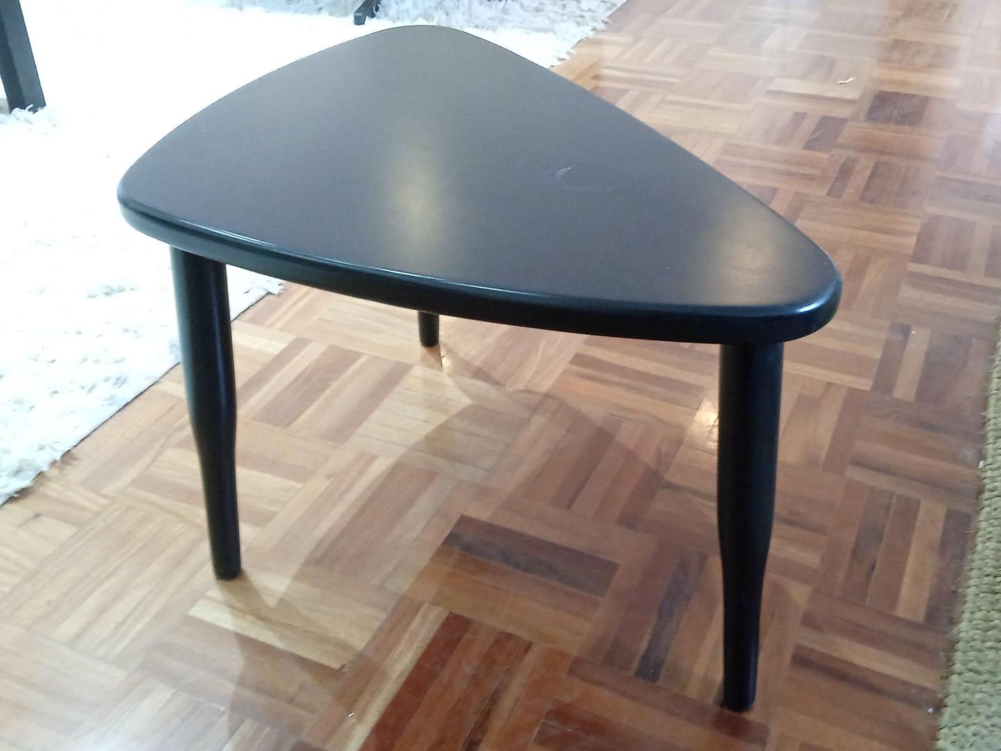 Mesa de apoio em MDF Preto 37 cm x 60 cm x 40 cm