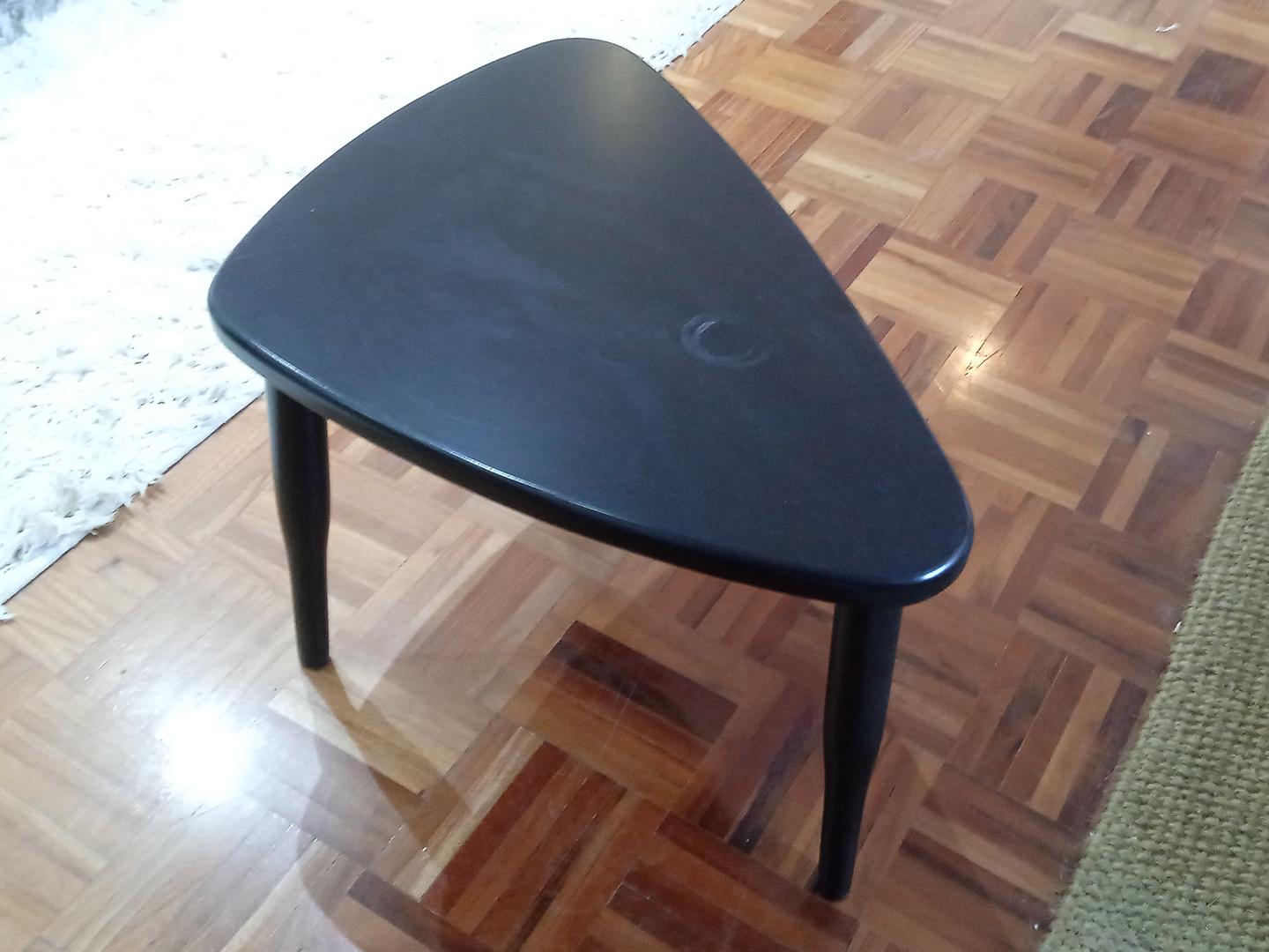 Mesa de apoio em MDF Preto 37 cm x 60 cm x 40 cm