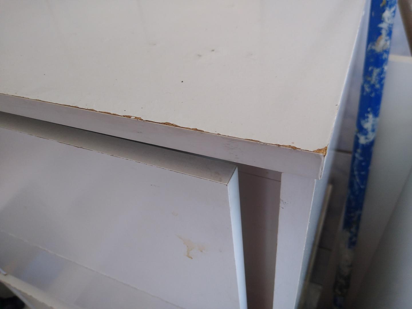 Mesa de Cabeceira c/ 2 gavetas em MDF Branco 50 cm x 55 cm x 45 cm