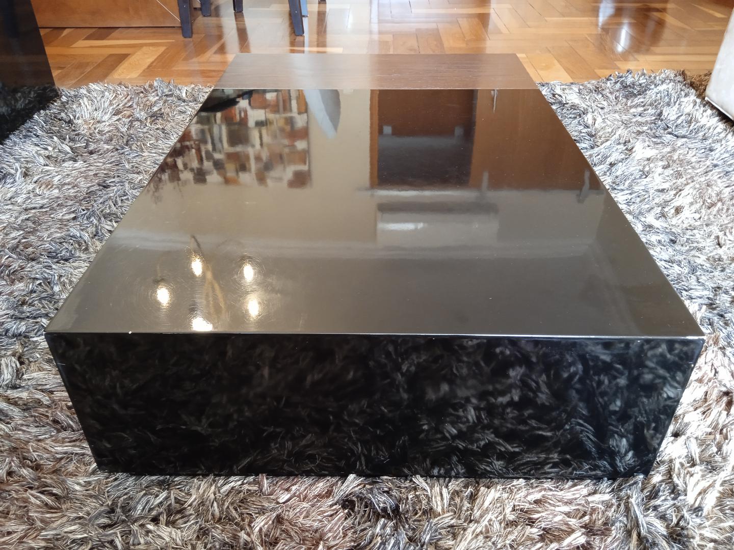 Mesa de centro em MDF Marrom 26 cm x 100 cm x 66 cm