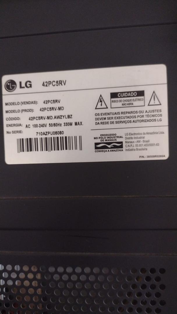 Televisão LG 42" polegadas modelo 42PC5RV LG 42PC5RV Preto