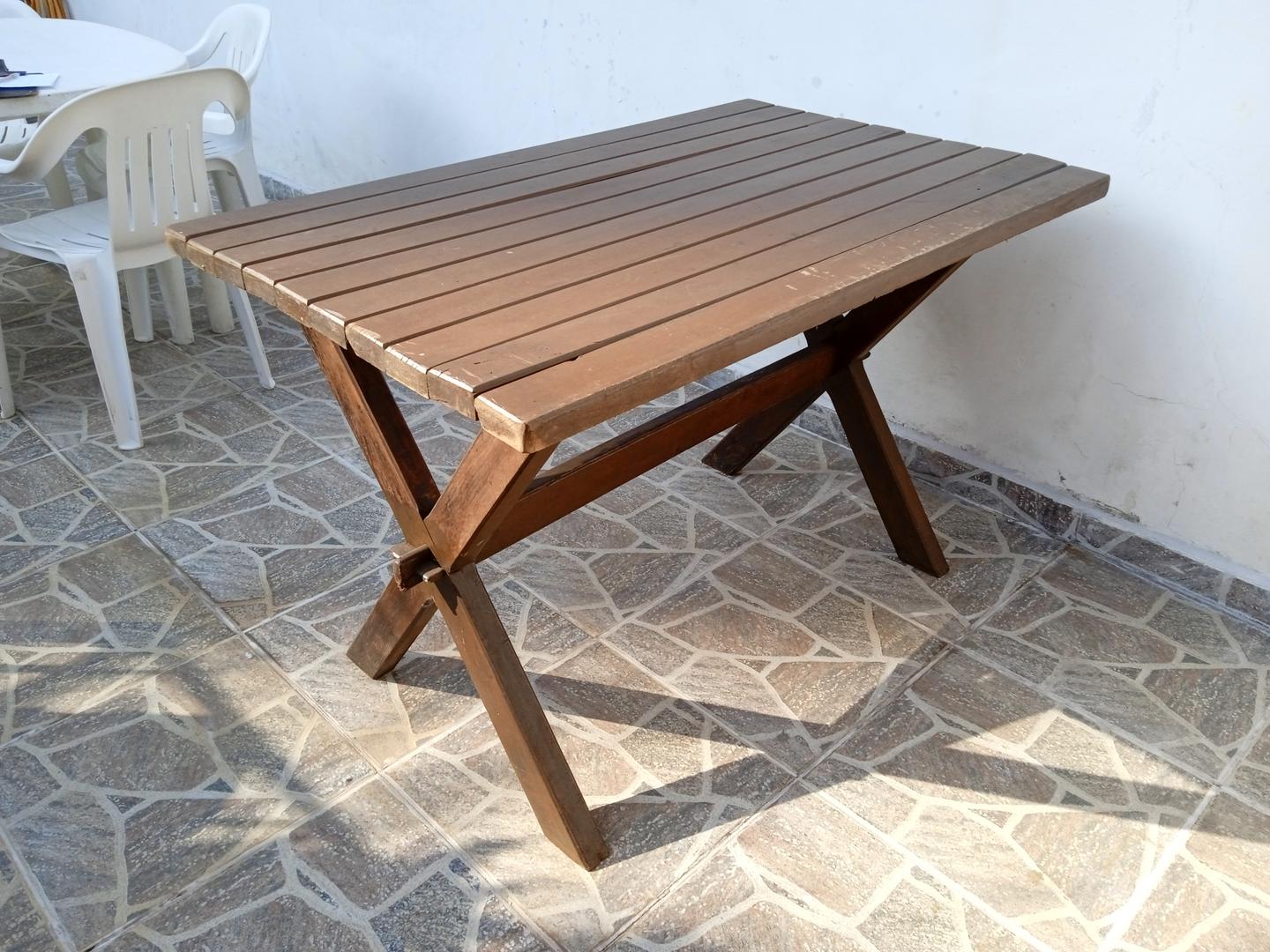 Mesa de jantar em Madeira Marrom 75 cm x 119 cm x 74 cm