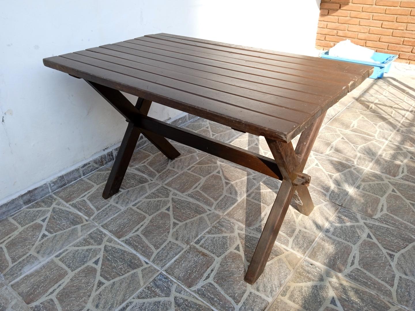 Mesa de jantar em Madeira Marrom 75 cm x 119 cm x 74 cm