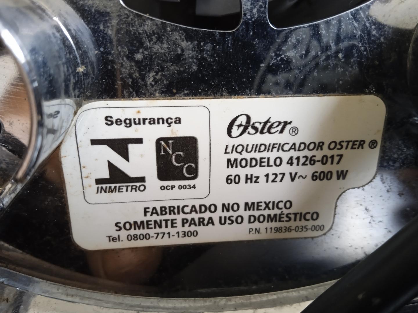 Liquidificador Oster 4126-017 em Plástico / Vidro Vermelho 40 cm x 20 cm x 25 cm