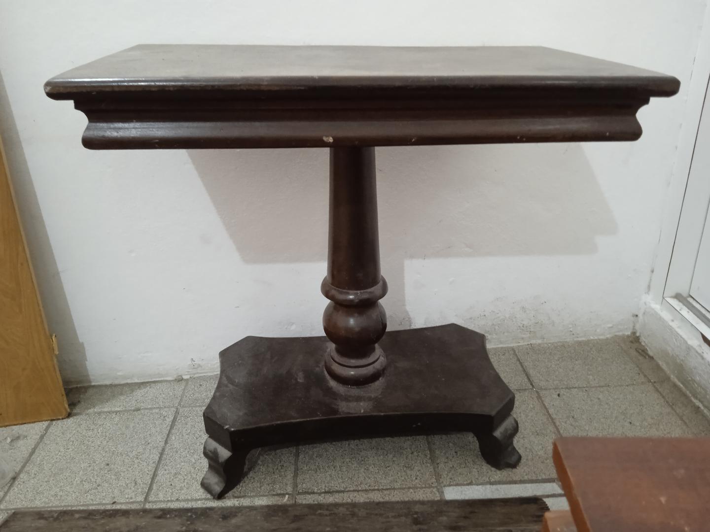 Mesa de canto em Madeira Marrom 55 cm x 60 cm x 35 cm