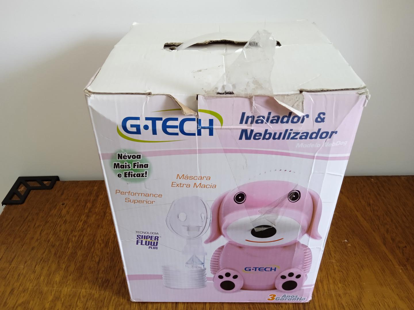 Inalador nebulizador G-tech NEBDOG em Plástico Rosa 26 cm x 20 cm x 20 cm