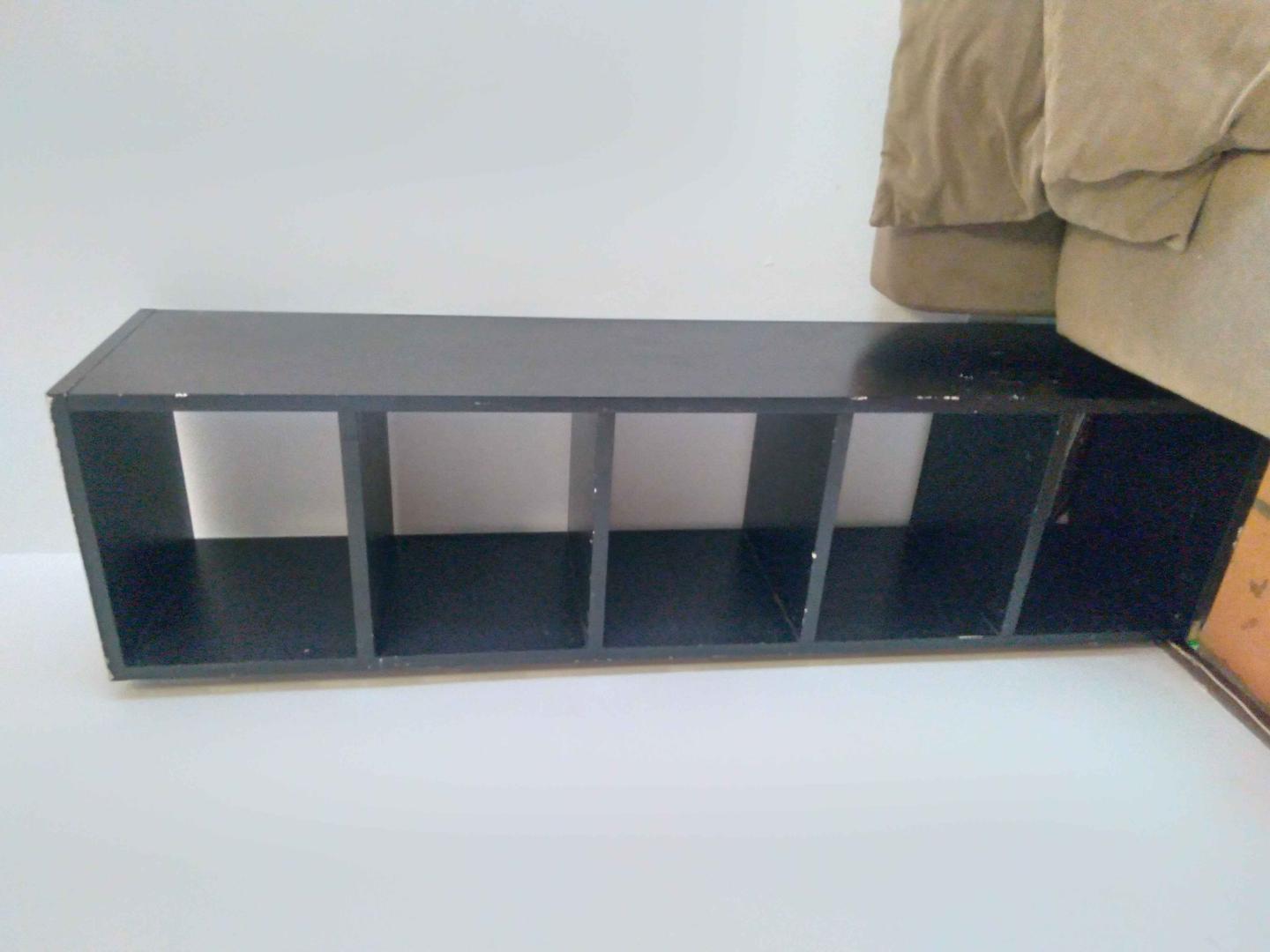 Estante c/ 4 prateleiras  em MDF Preto 198 cm x 50 cm x 42 cm