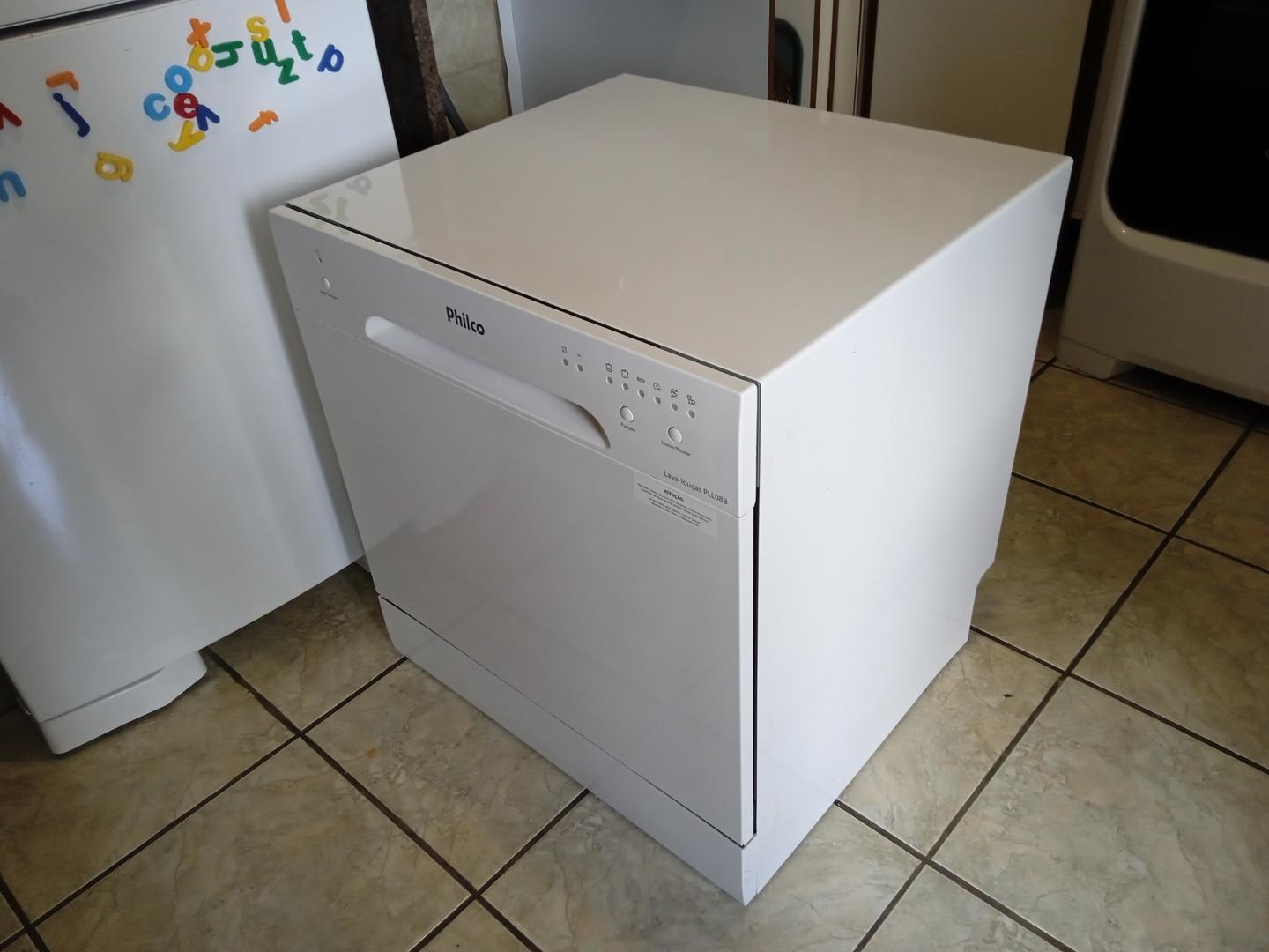 Máquina de lavar louças Philco PLL08B em Aço Branco 59 cm x 55 cm x 50 cm