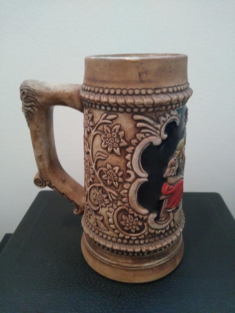 Caneca de cerveja em Cerâmica Bege 20 cm x 8 cm x 15 cm