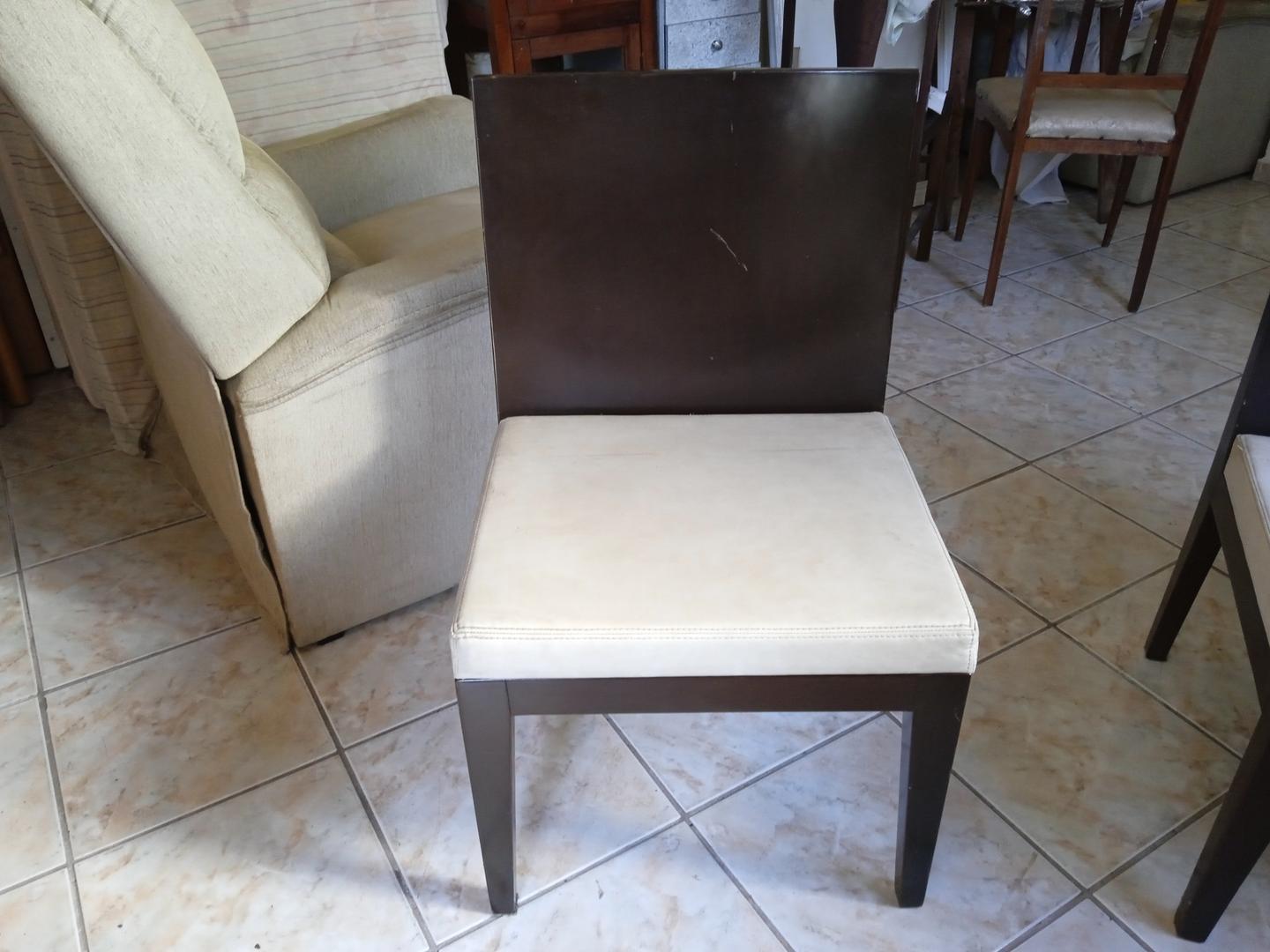 Cadeira de Jantar Fixa em Madeira Marrom 85 cm x 52 cm x 54 cm