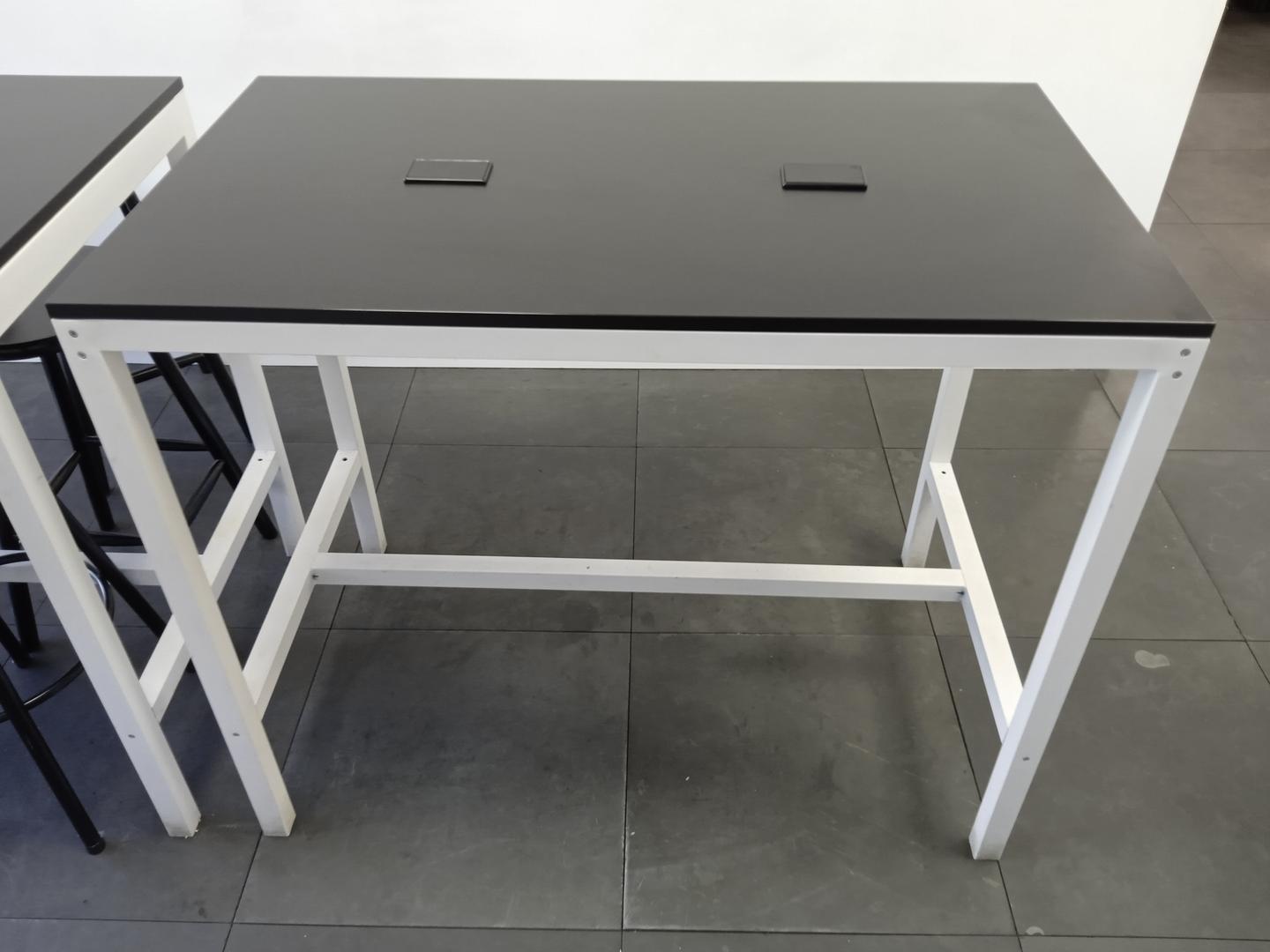 Mesa de apoio industrial em Aço / MDF Preto 100 cm x 120 cm x 70 cm