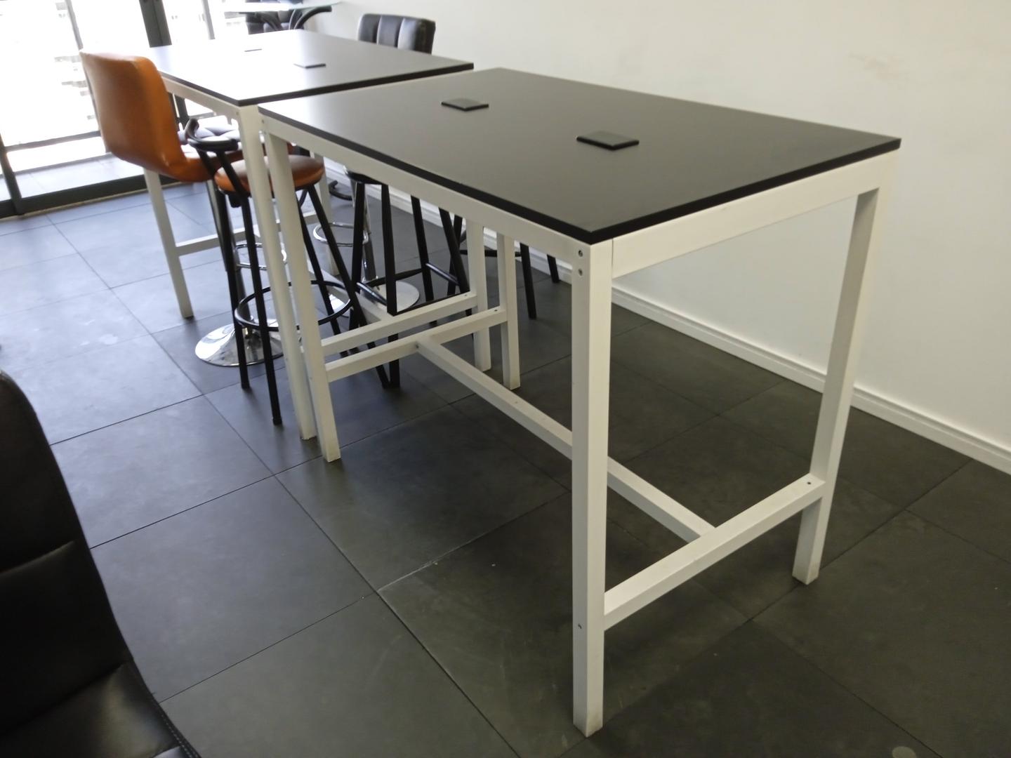 Mesa de apoio industrial em Aço / MDF Preto 100 cm x 120 cm x 70 cm