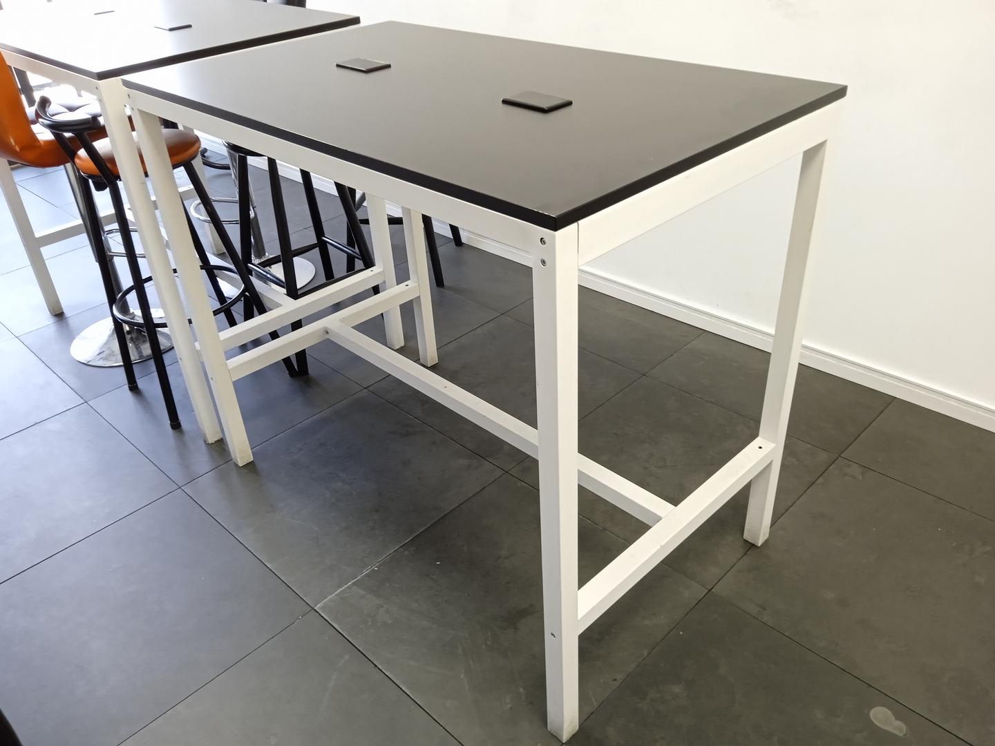 Mesa de apoio industrial em Aço / MDF Preto 100 cm x 120 cm x 70 cm