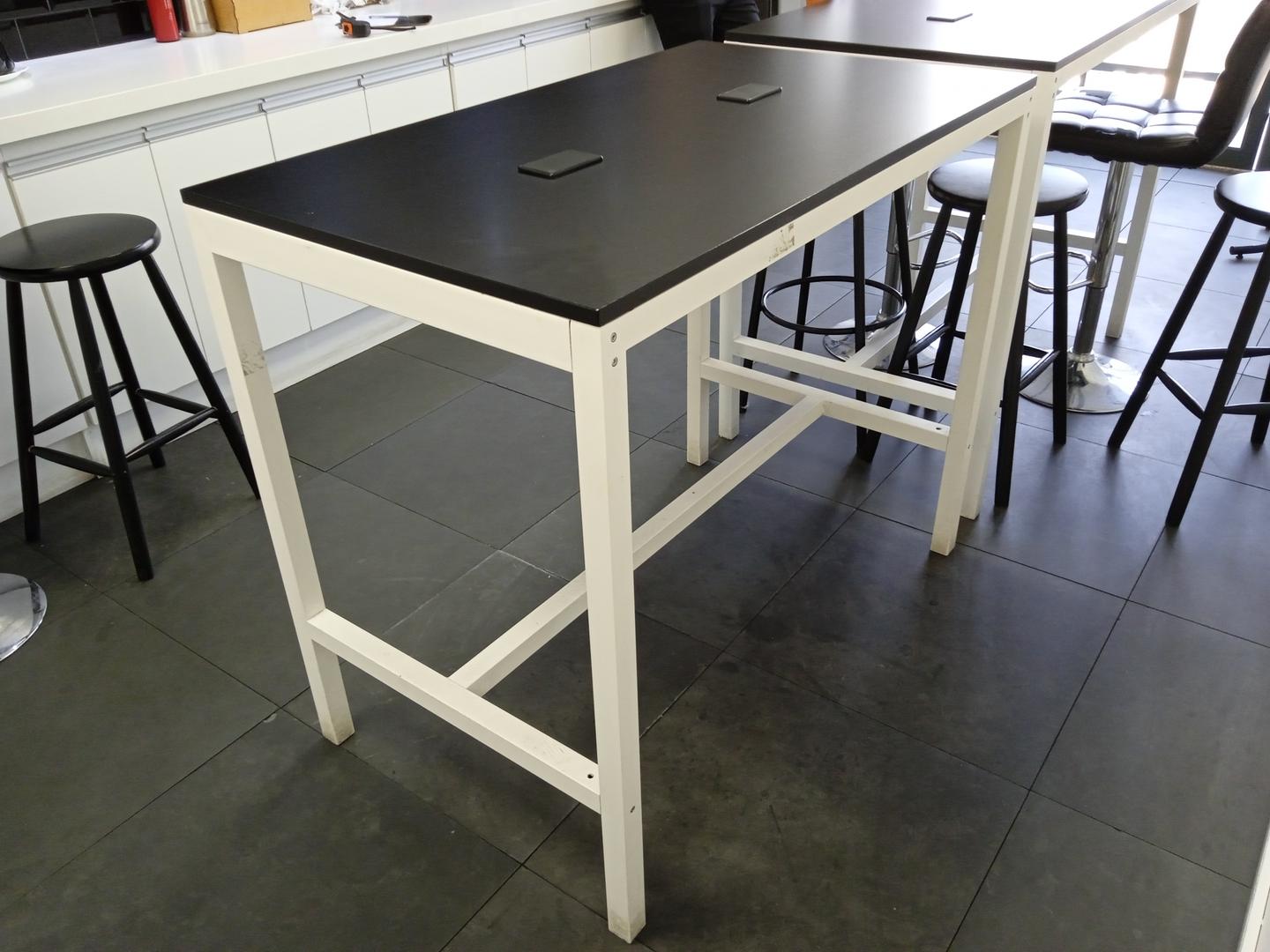 Mesa de apoio industrial em Aço / MDF Preto 100 cm x 120 cm x 70 cm