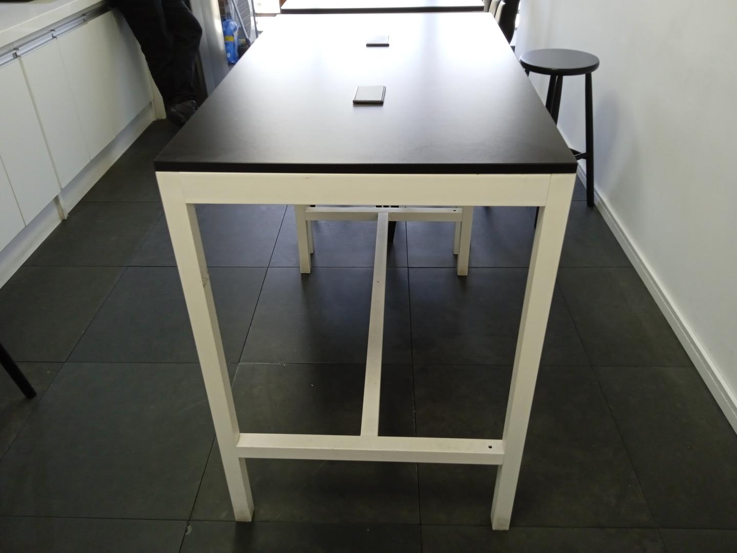 Mesa de apoio industrial em Aço / MDF Preto 100 cm x 120 cm x 70 cm