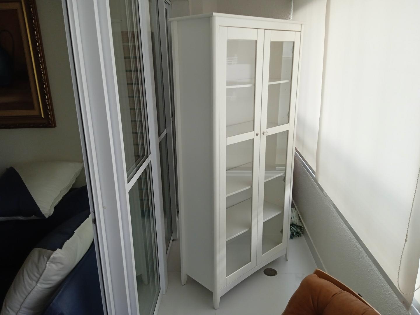 Cristaleira C/ 2 Portas em MDF Branco 190 cm x 93 cm x 38 cm