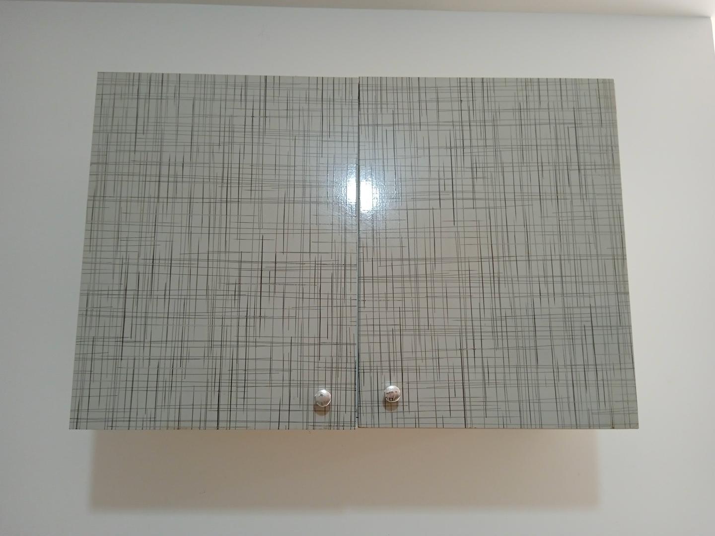 Armário de parede cozinha c/ 2 portas em MDF Cinza 45 cm x 68 cm x 32 cm