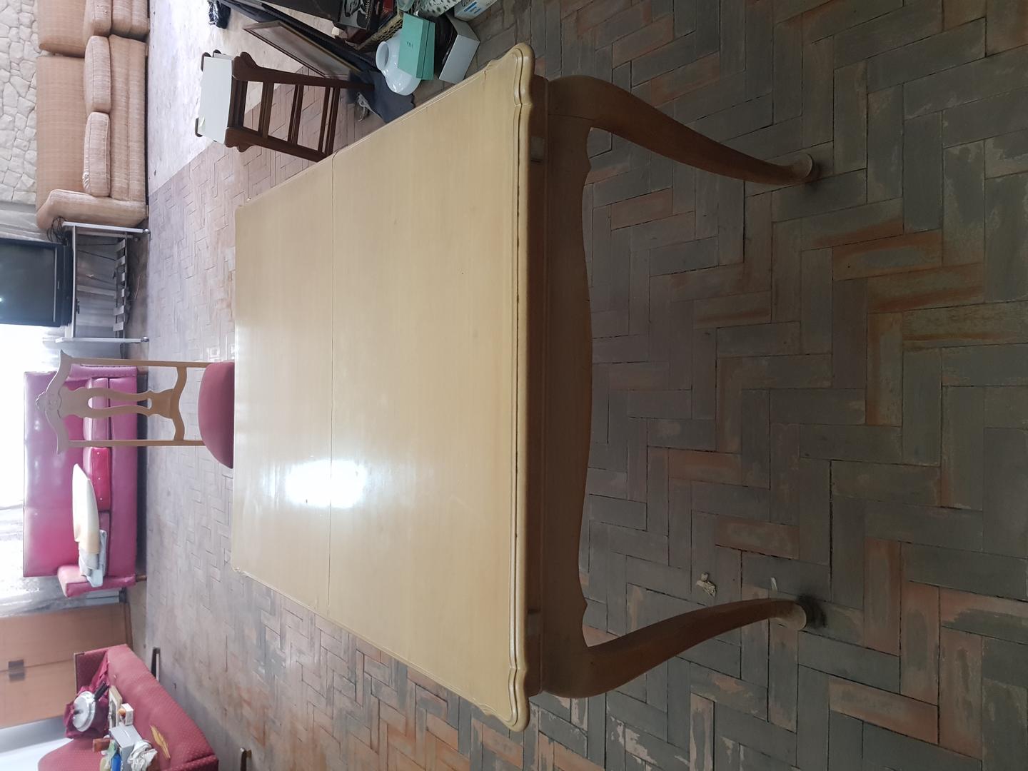 Mesa de jantar Antiga em Madeira Marrom 0.78 cm x 1 cm x 1.3 cm