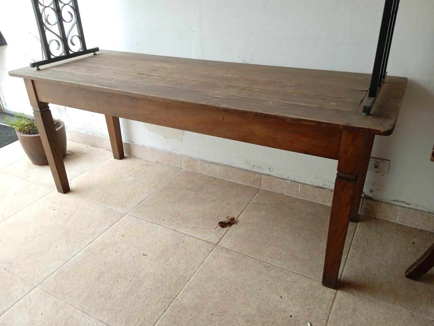 Mesa de jantar em Madeira Marrom 80 cm x 200 cm x 75 cm