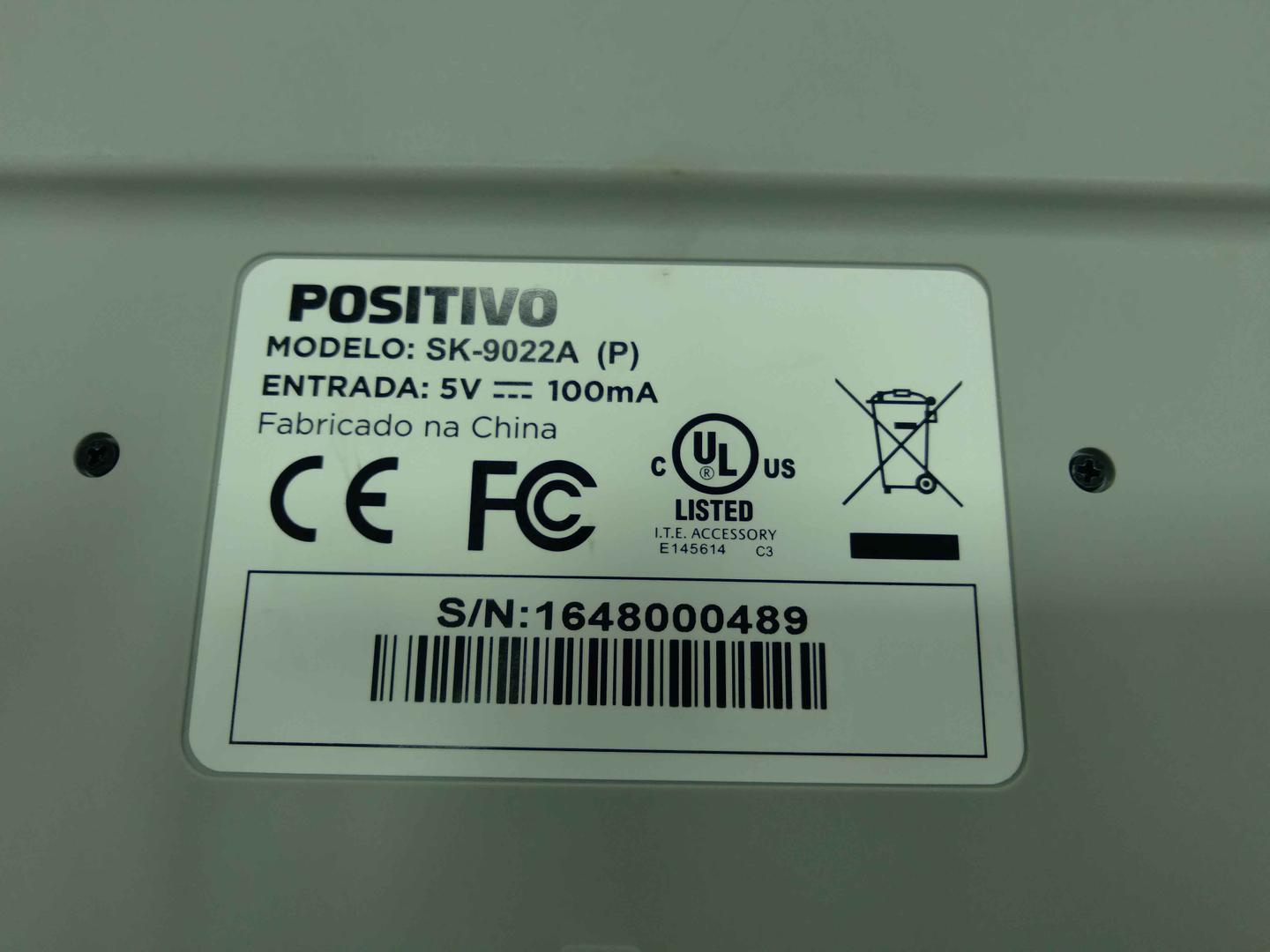 Teclado USB Positivo SK-9022A Cinza