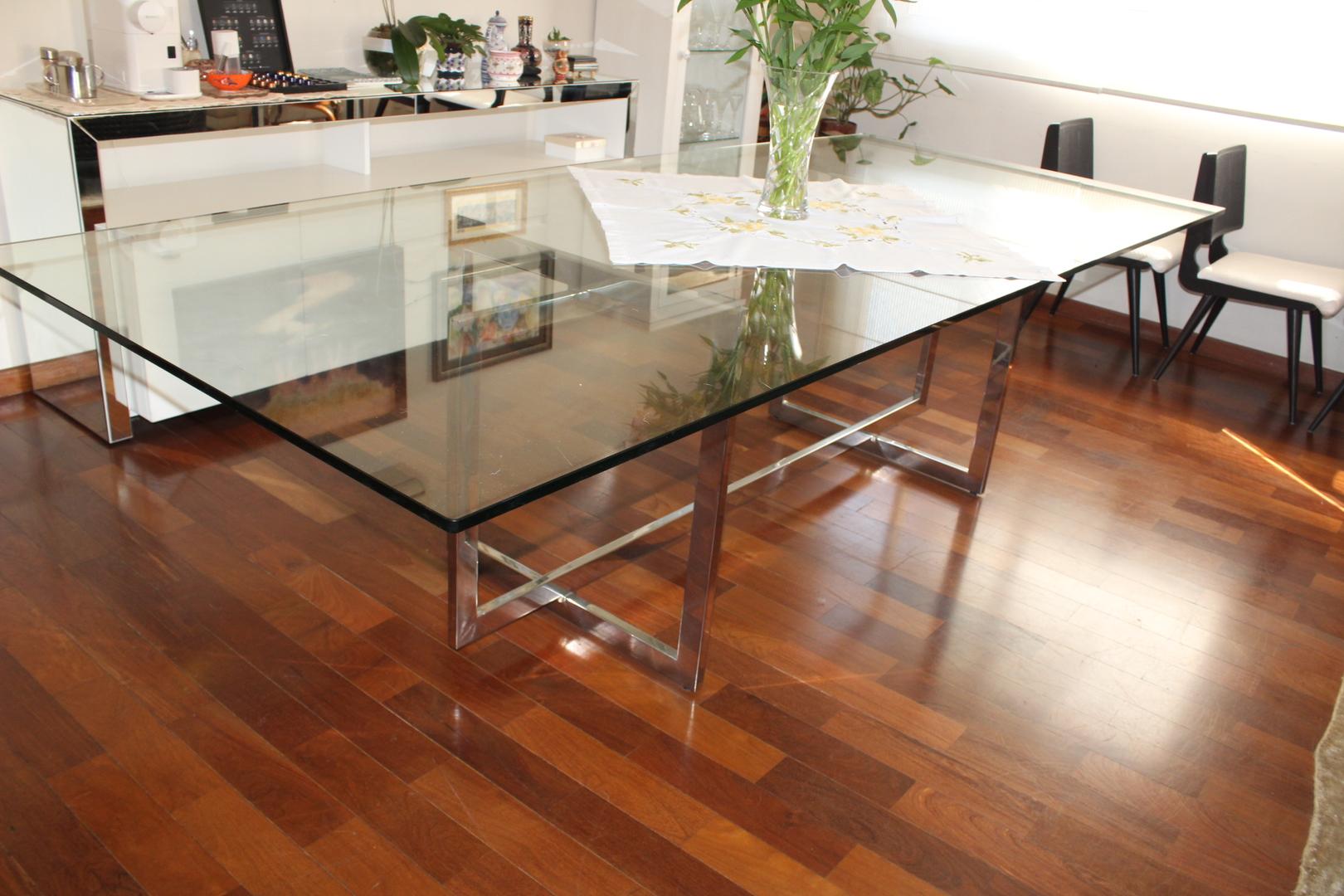 Mesa de Jantar em Vidro Transparente 75 cm x 280 cm x 120 cm