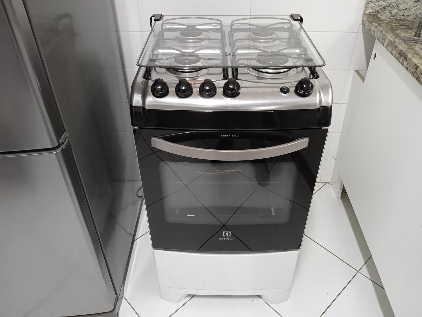 Fogão c/ 4 bocas Electrolux 52LBU em Aço Branco 98 cm x 53 cm x 63 cm