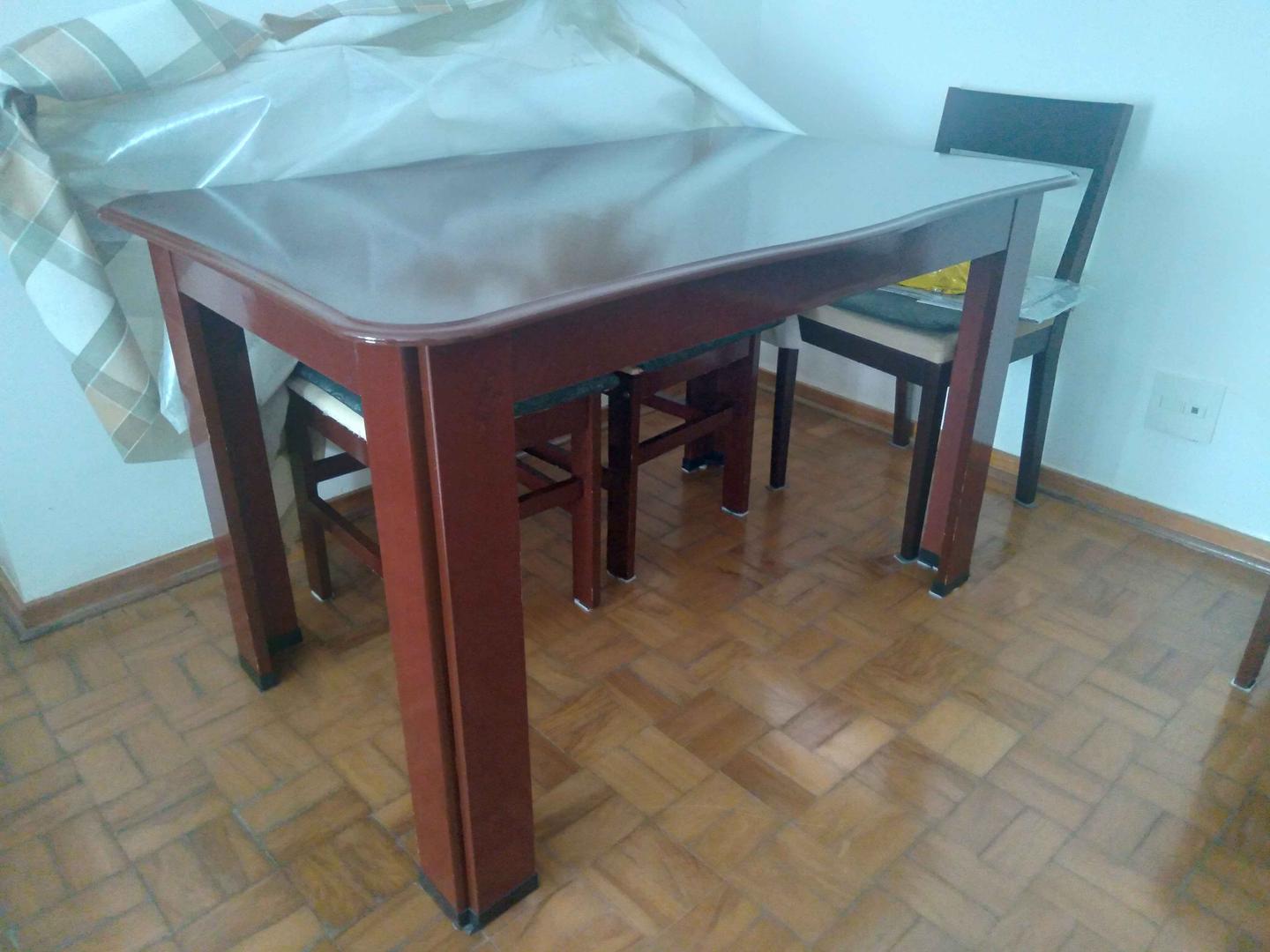 Mesa de jantar  em MDP Marrom 7 cm x 130 cm x 80 cm