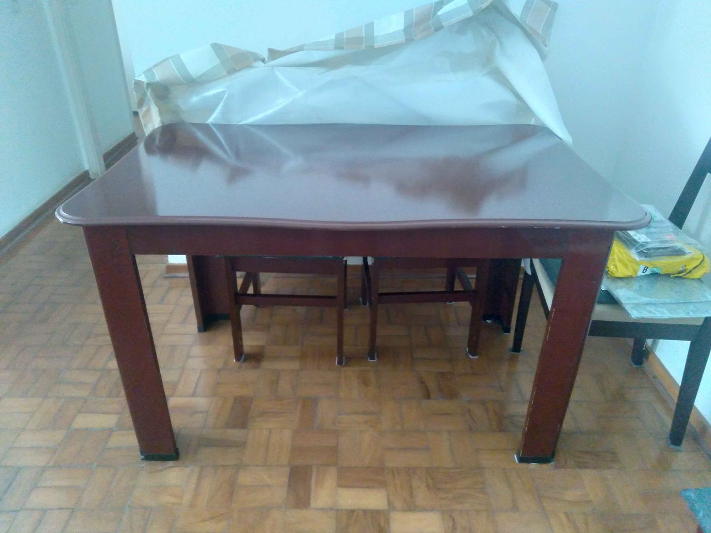 Mesa de jantar  em MDP Marrom 7 cm x 130 cm x 80 cm