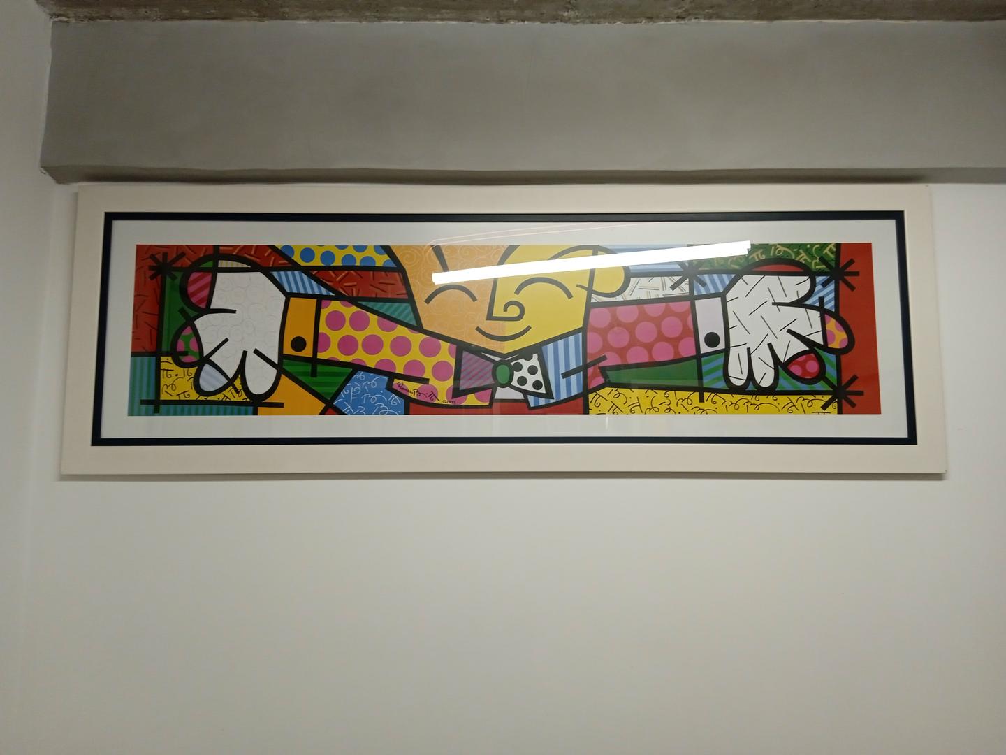 Quadro Decorativo Romero Britto em MDF Colorido 56 cm x 160 cm x 3 cm