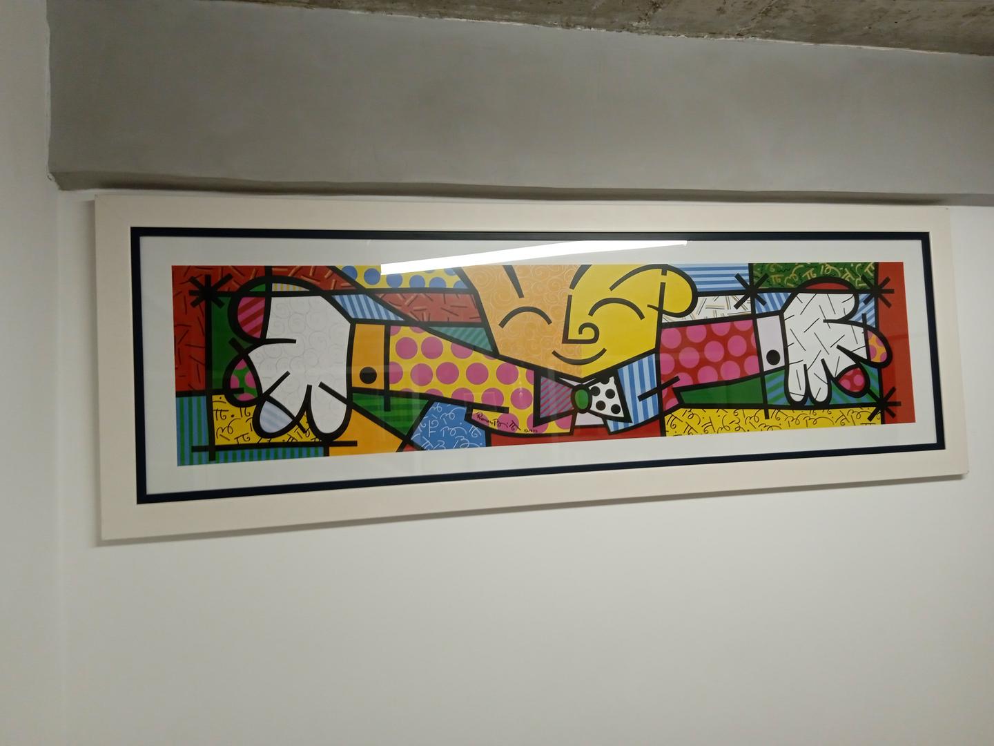 Quadro Decorativo Romero Britto em MDF Colorido 56 cm x 160 cm x 3 cm