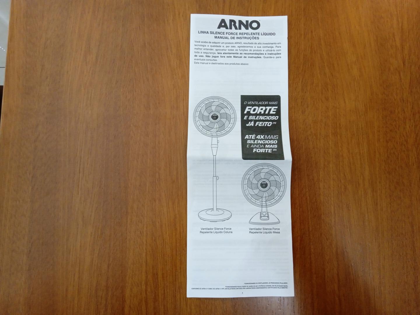 Ventilador Arno VD5C em Plástico Preto 120 cm x 47 cm x 49 cm