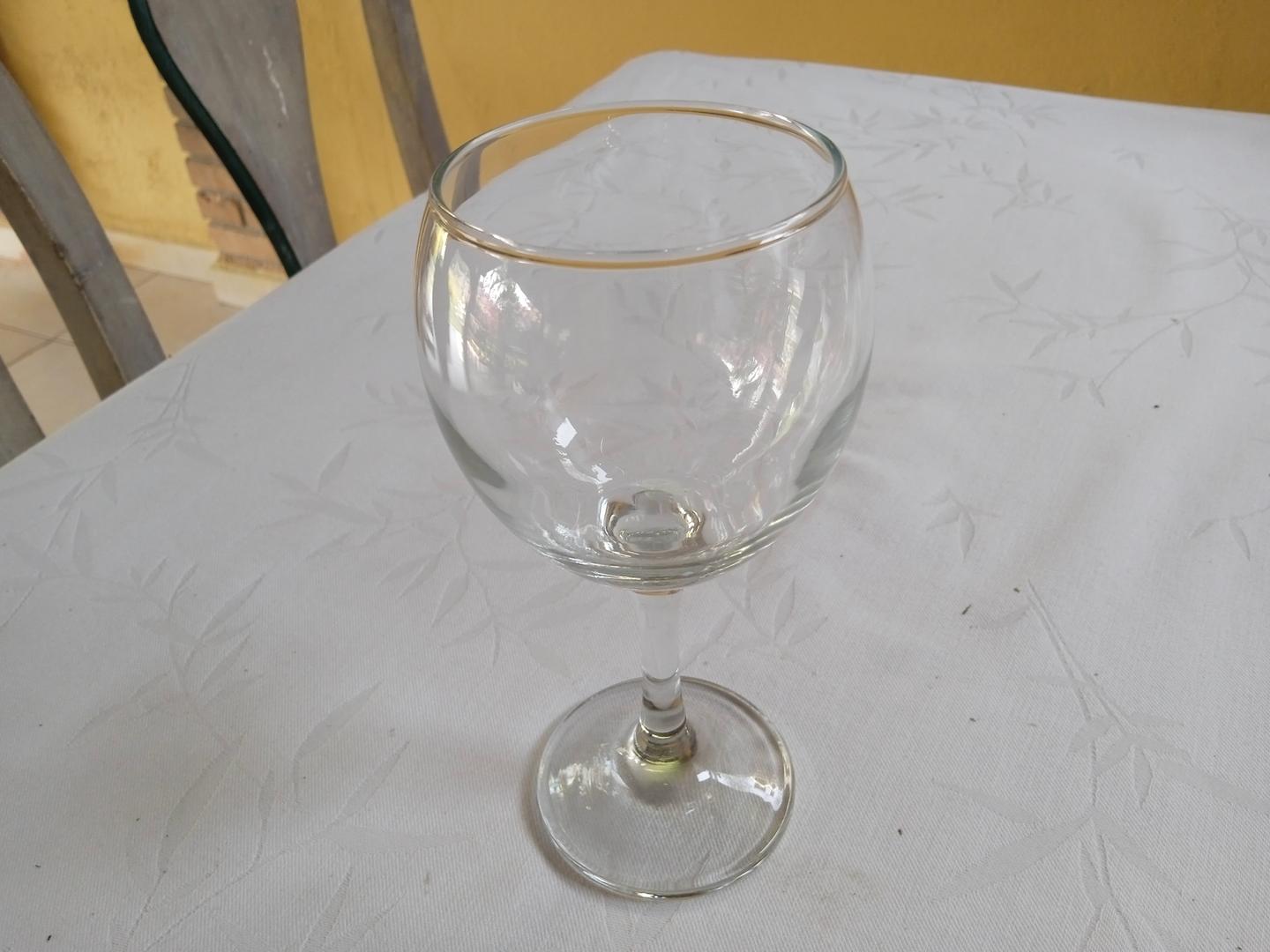 Taça p/ vinho em Vidro Transparente 17 cm x 9 cm x 9 cm