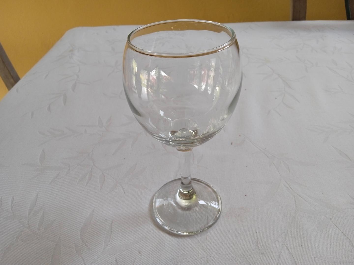 Taça p/ vinho em Vidro Transparente 17 cm x 9 cm x 9 cm